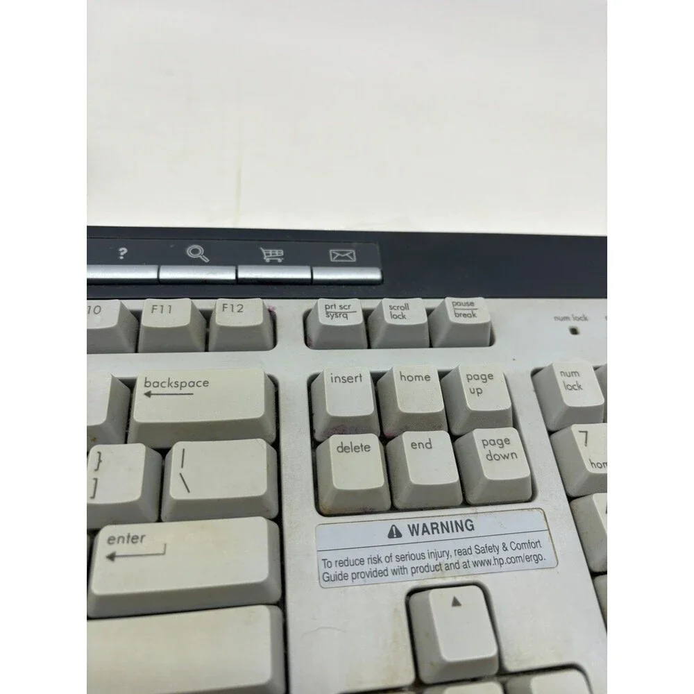 Vintage HP Hewlett Packard Model 5183 Keyboard Clicky Clack Multimedia 6 pin